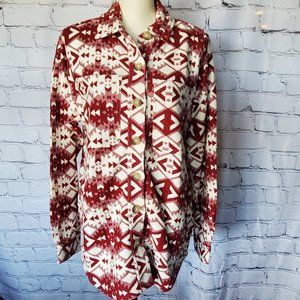 Ariat Fillmore Shirt Jacket, Southwestern/Aztec Print, Button Front, Relaxed